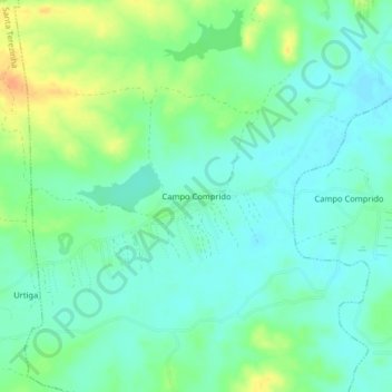 Campo Comprido topographic map, elevation, terrain