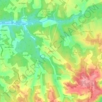 L'Herm topographic map, elevation, terrain
