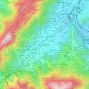 San Tong topographic map, elevation, terrain
