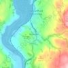 Pentrefelin topographic map, elevation, terrain