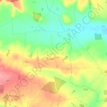 Over Worton topographic map, elevation, terrain