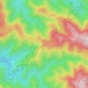 Wivenhoe Outlook topographic map, elevation, terrain