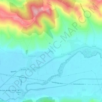 Ciba topographic map, elevation, terrain