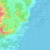 Coffs Harbour topographic map, elevation, terrain