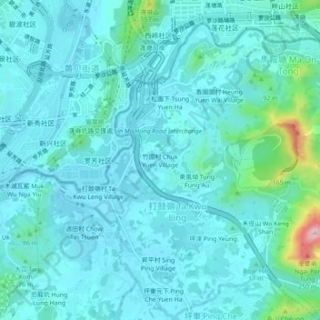 Chuk Yuen Village topographic map, elevation, terrain