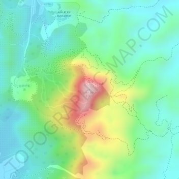 Bukit Besar topographic map, elevation, terrain