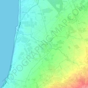 Qoubbet Chamra topographic map, elevation, terrain