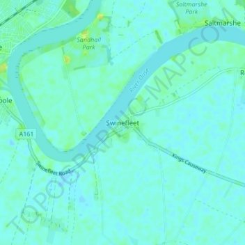 Swinefleet topographic map, elevation, terrain