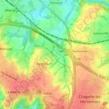 Les Sabotiers topographic map, elevation, terrain