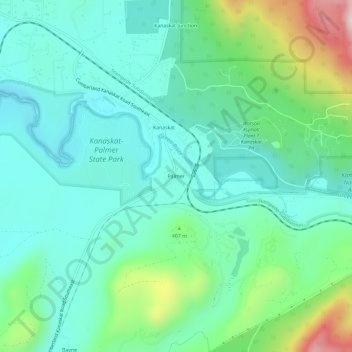 Palmer topographic map, elevation, terrain