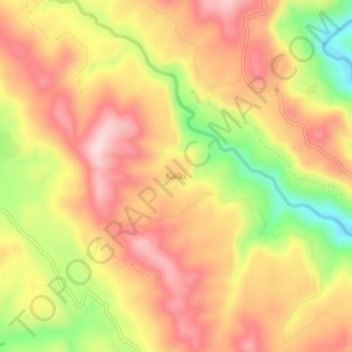 Kalki topographic map, elevation, terrain