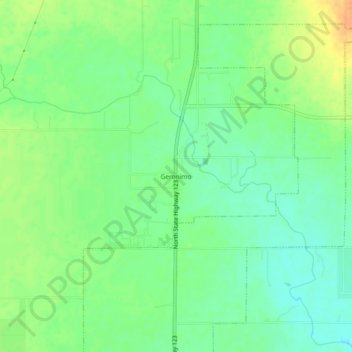 Geronimo topographic map, elevation, terrain