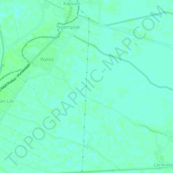 Ngemplak topographic map, elevation, terrain