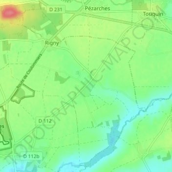 Ormeaux topographic map, elevation, terrain