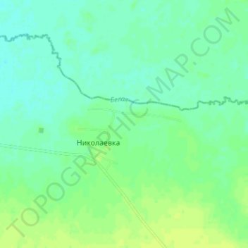 Николаевка topographic map, elevation, terrain