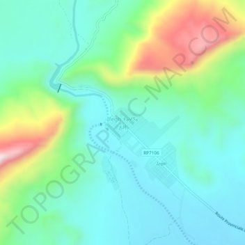 Ifegh topographic map, elevation, terrain