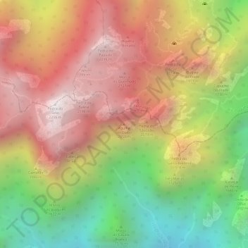 Agulha do Diabo topographic map, elevation, terrain