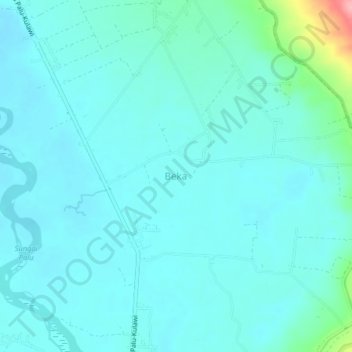 Beka topographic map, elevation, terrain