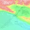 巴音郭楞蒙古自治州 topographic map, elevation, terrain