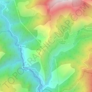 Rimplas topographic map, elevation, terrain