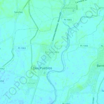 Rinconada topographic map, elevation, terrain