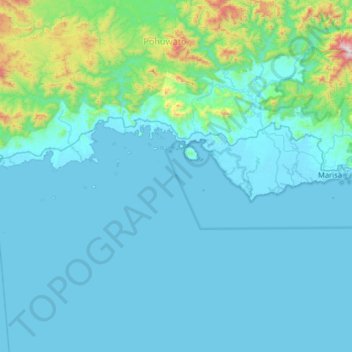 Lito Walea topographic map, elevation, terrain