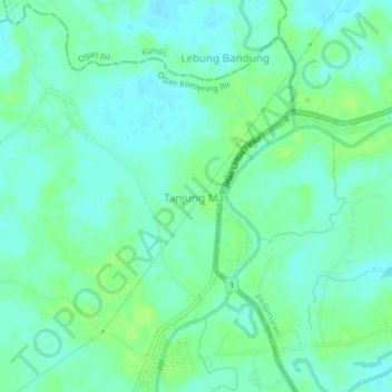 Tanjung Mas topographic map, elevation, terrain