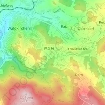 Frischeck topographic map, elevation, terrain