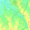 Punggur topographic map, elevation, terrain
