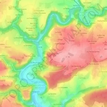 Le Grand Patis topographic map, elevation, terrain