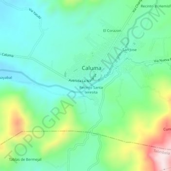 Recinto el despertar topographic map, elevation, terrain