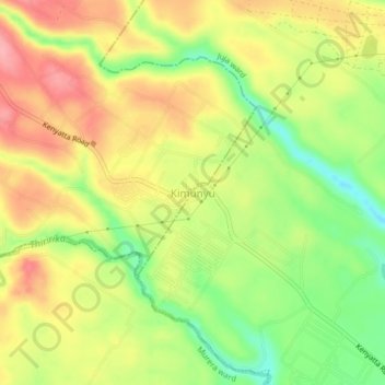 Kimunyu topographic map, elevation, terrain