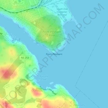 Point Pleasant topographic map, elevation, terrain