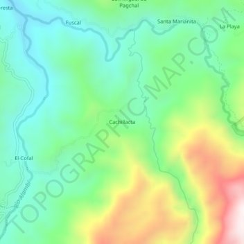 Cachillacta topographic map, elevation, terrain