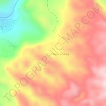 Mount Bagacay topographic map, elevation, terrain