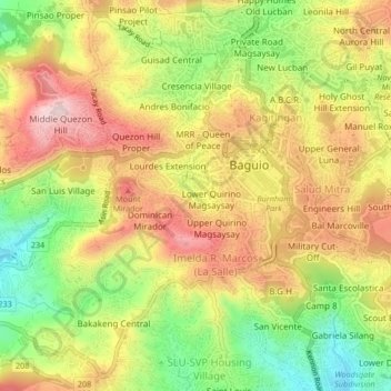 Lower Rock Quarry topographic map, elevation, terrain
