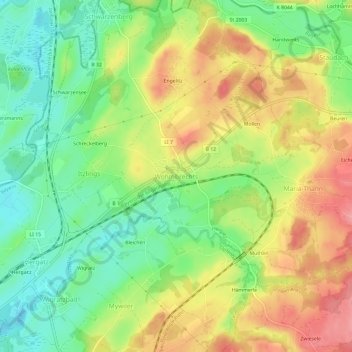 Wohmbrechts topographic map, elevation, terrain