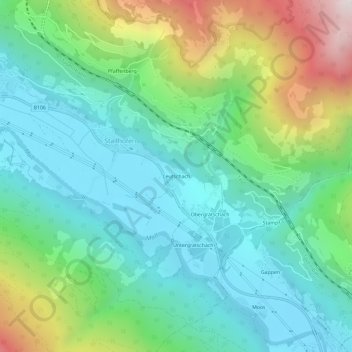 Leutschach topographic map, elevation, terrain