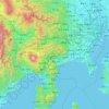 Ashigarakami County topographic map, elevation, terrain