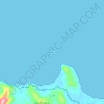 Busak topographic map, elevation, terrain
