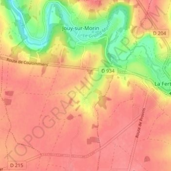Laval-en-Bas topographic map, elevation, terrain