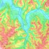 Cahors topographic map, elevation, terrain