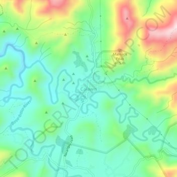 Calawis topographic map, elevation, terrain
