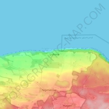 Lohme topographic map, elevation, terrain