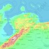 Lara topographic map, elevation, terrain