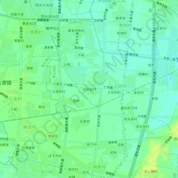 井坊张村 topographic map, elevation, terrain