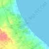Gabes topographic map, elevation, terrain