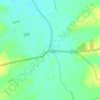 Bishopbridge topographic map, elevation, terrain