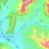 西岭角村 topographic map, elevation, terrain