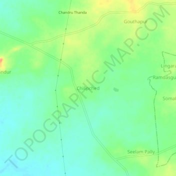 Chilipched topographic map, elevation, terrain